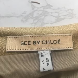 Chloe Gold Miniskirt